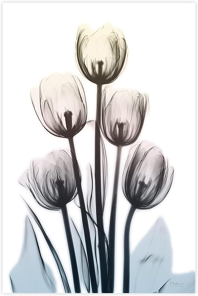 Empire Art Direct 48"x32" Frameless Tempered Glass Wall Art, Springing Tulips - Image 5