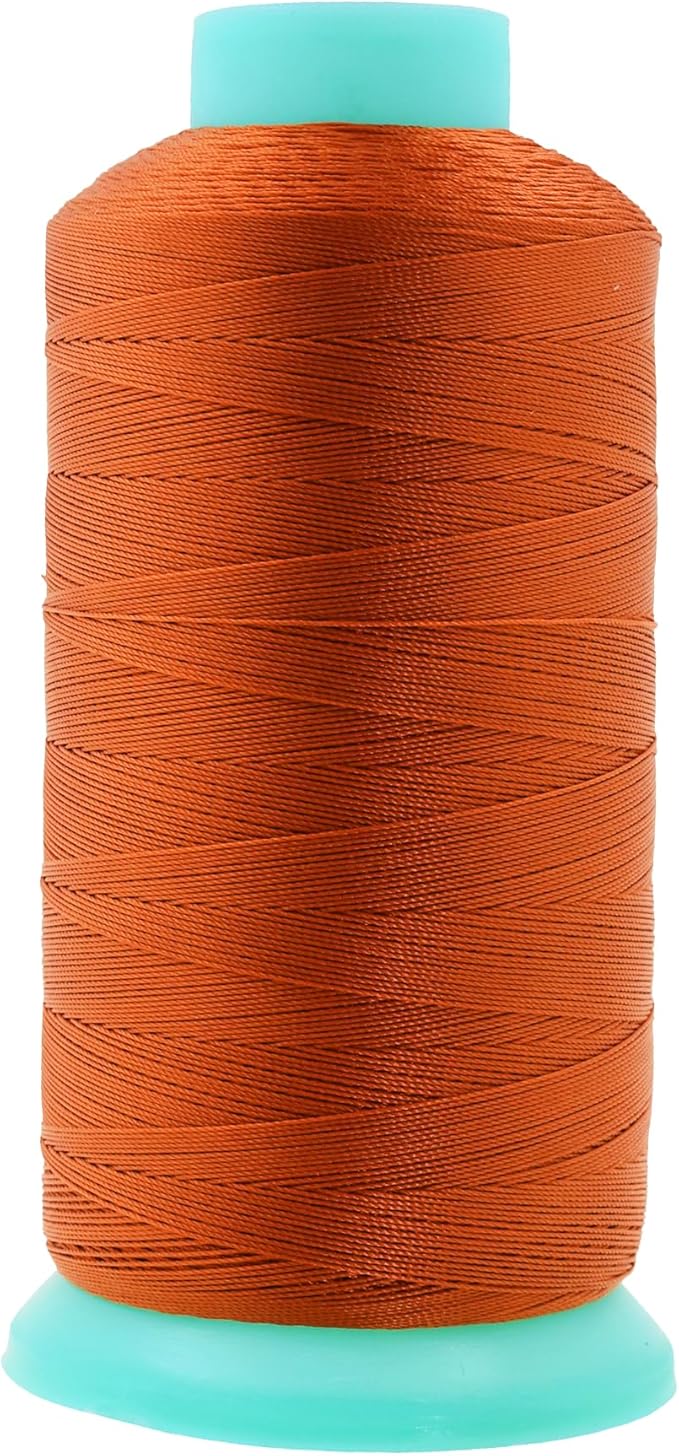 Mandala Crafts Bonded Nylon Thread Burnt Orange Heavy Duty Sewing Threads by MandalaCrafts