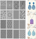 CHGCRAFT 16 Sheets Abstract Floral Clay Texture Mat Seamless Flower Pattern by chgcraft