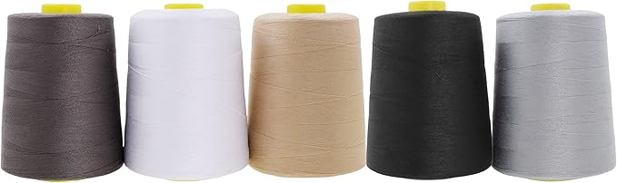 Mandala Crafts 5 Pack of Serger Threads Cones Spools by MandalaCrafts