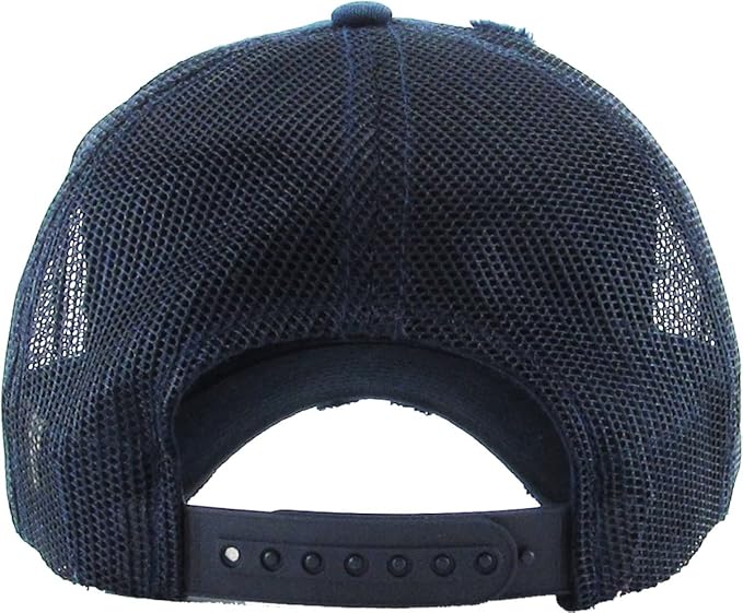 Funky Junque Trucker Hat for Women – Distressed Low Profile Western Camo Baseball Cap with Mesh, Trendy and Adjustable Fit