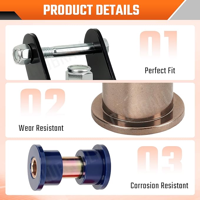Club Car DS Deluxe Golf Cart Front and Rear End Repair Bushing Kits, Club Car Front End Rebuild Kit for Club Car DS 1993-Up