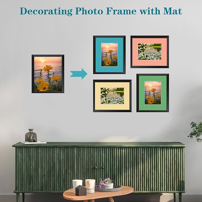 ZBEIVAN 12 Packs Mixed Colors 8x10 Picture Frame Mats - Image 5