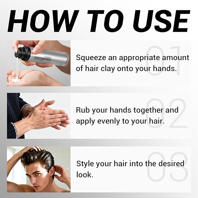 Pomade For Men, Fragrant Strong Hold Hair Clay, Natural Nourishing Hair Wax - Image 7
