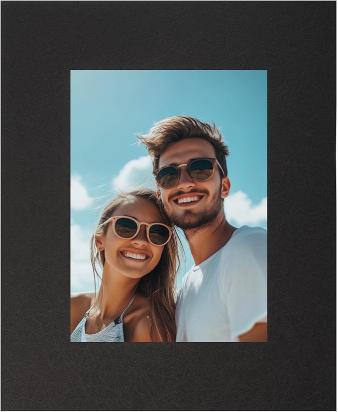 Picture Mats, 8 x 10 for 5 x 7 Pictures Acid Free White Core Bevel Cut Frame by uxcell