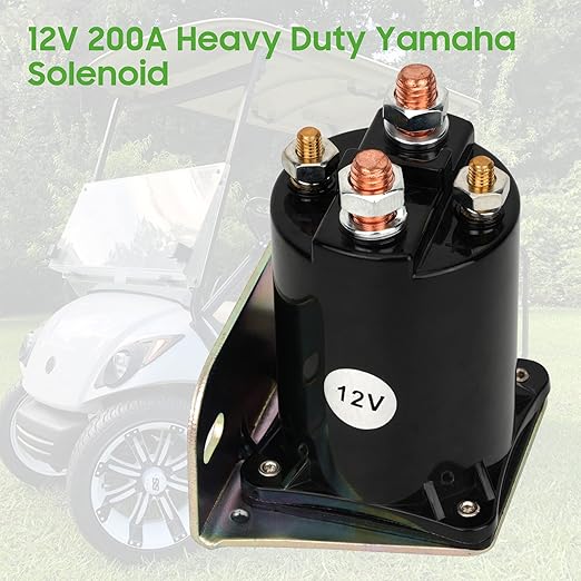 10L0L 12V Solenoid Relay Assembly for Yamaha G2, G8, G9, G11, G14, G16 G20 1985-2002 4-Cycle Gas - Heavy Duty Golf Cart Solenoid 4 Terminal Starter Solenoids OEM JF2-H1950-00, JR3-H1950-00