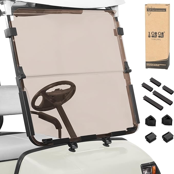 10L0L Golf Cart Windshield for Yamaha G22 (2003-2006) Models Gas or Electric Golf Cart (Clear/Tinted)