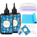 Bsrezn 200g UV Resin Kit with Light, Crystal Clear Solar Activated UV Epoxy by Bsrezn-theBestResin