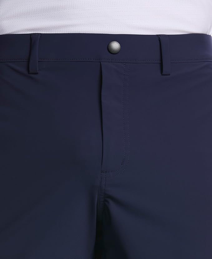 PGA Tour Men's 8" Solid Performance Stretch Pull-on Golf Shorts with Stretch Waistband, Moisture-Wicking, Sun Protection