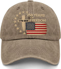 US 250 Years Freedoms 1776-2026 250th Birthday Embroidered Hats Garde Cap for Him