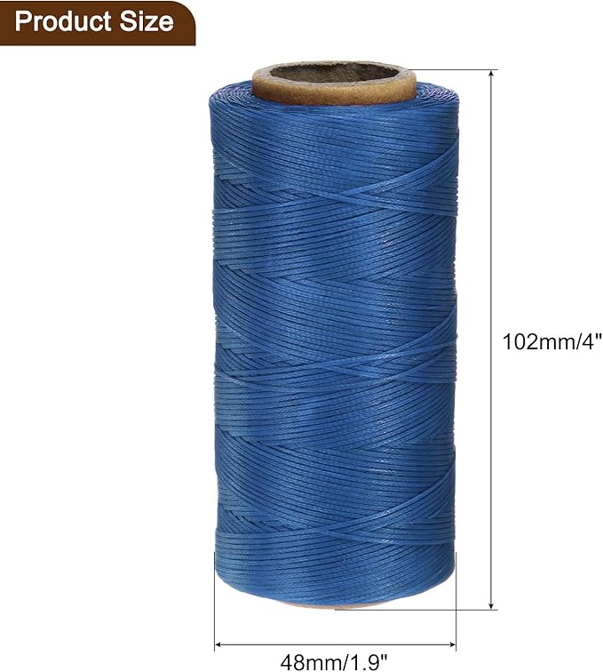 uxcell Leather Sewing Waxed Thread, 284 Yards / 260m 0.8mm 150D Flat Polyester - Image 6