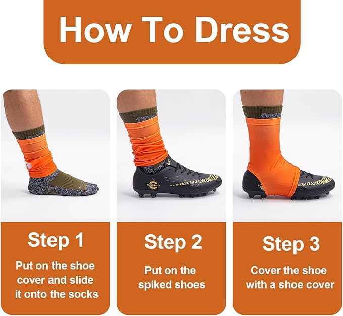 TUYUU Spats Football Cleat Covers,Youth Cleat Covers Football Keeps Dirt/Turf Debri Out,Bike Cleat Covers,Cleat Sleeves for Football Soccer Lacrosse Kids Teenagers Youths Adults.Cleat Cover