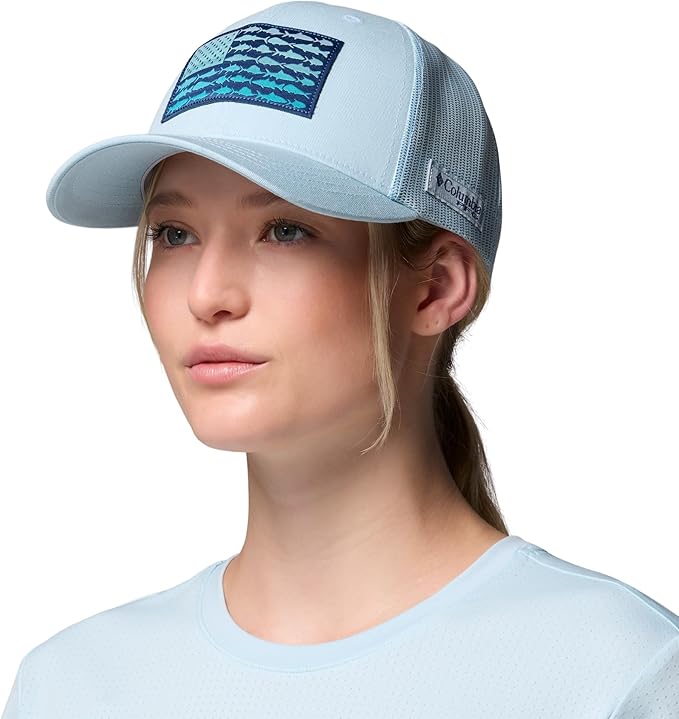Columbia Womens PFG Fish Flag Snap Back