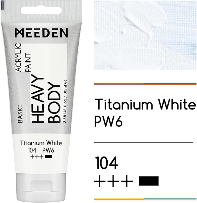 MEEDEN Titanium White Acrylic Paint: Pack of 2 Heavy Body Acrylic Paints - Image 2