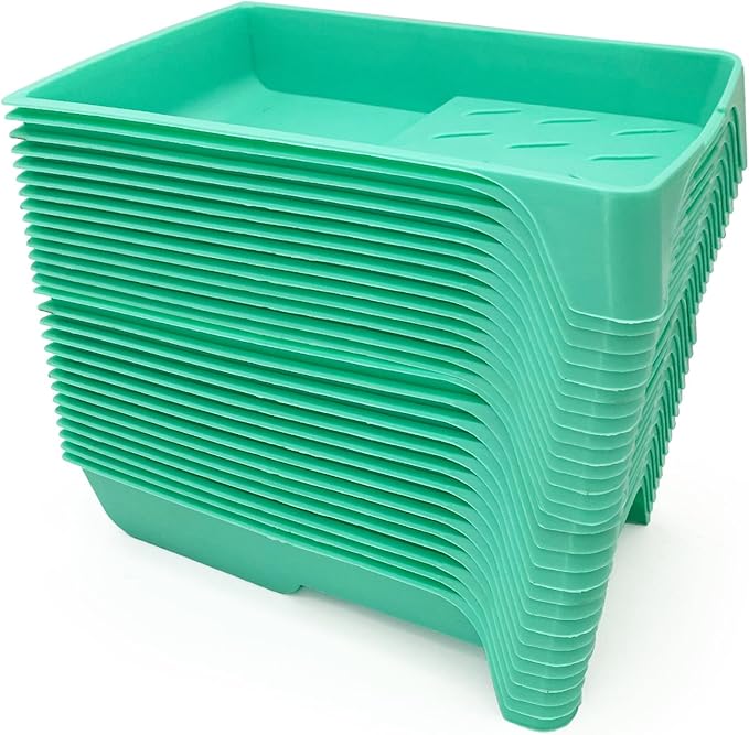 4 Inch Paint Tray, 28 Pack Plastic Paint Roller Tray, Heavy Duty Disposable by Hubaow