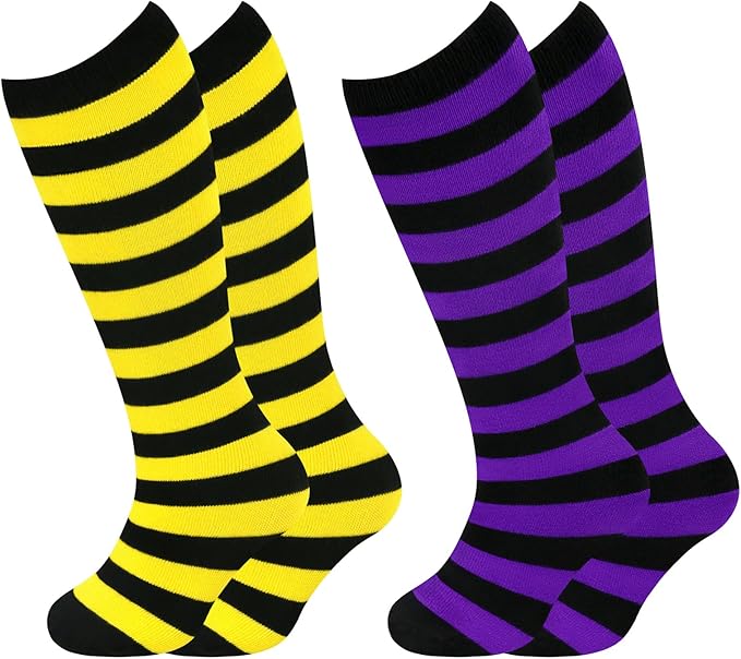 Sarfel Kids Soccer Socks Toddler Soccer Socks Girls Boys Soccer Socks Kids Tube Socks with Stripes Toddler Knee High Socks
