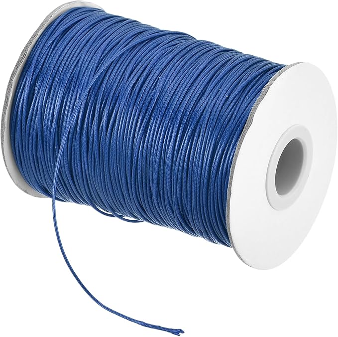 MECCANIXITY Waxed Polyester Cord, 1mm Diameter, 175 Yard, Dark Blue, Beading by MECCANIXITY