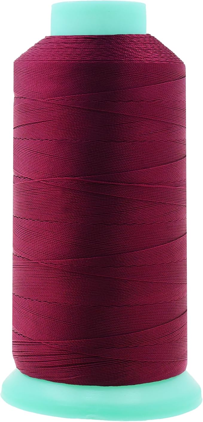 Mandala Crafts Bonded Nylon Thread Burgundy Heavy Duty Sewing Threads by MandalaCrafts
