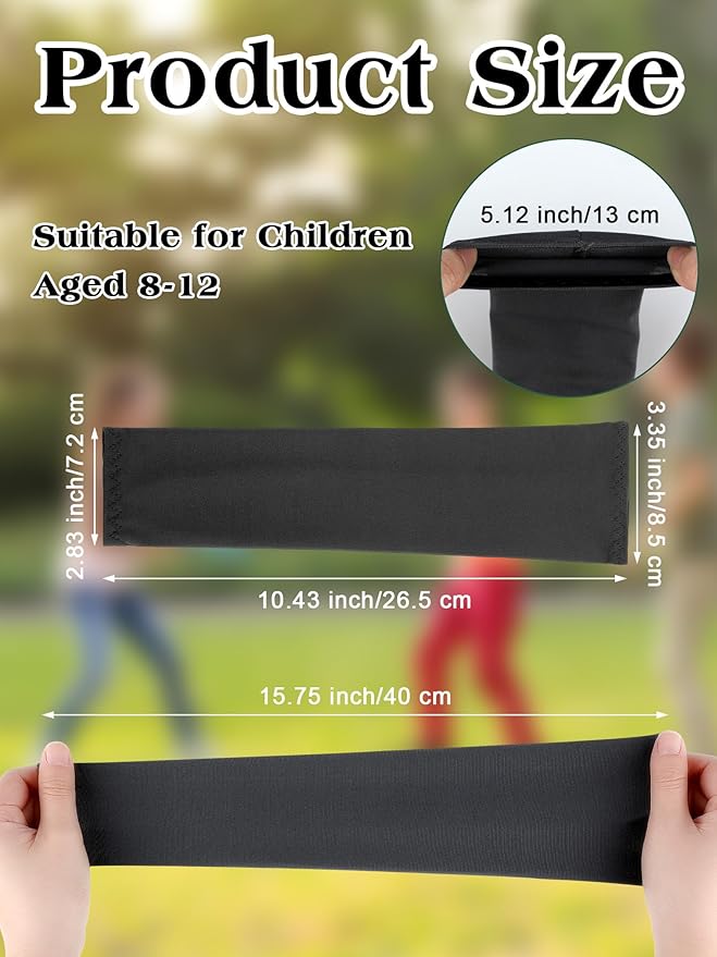 Newcotte 12 Pairs Arm Sleeves for Kids Compression Football Baseball Arm Sleeve Youth UV Protection Breathable Cooling Sleeve