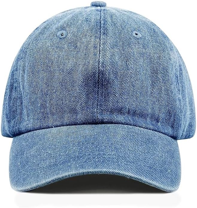 Cotton Baseball Cap Dad Hat – Washed Low Profile Adjustable Hat for Men Women Casual Outdoor Running Golf