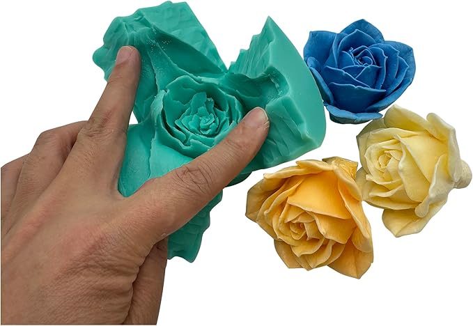 3D Rose Flower Silicone Mold for Epoxy Resin Craft Aroma Gypsum, Handcrafted - Image 7