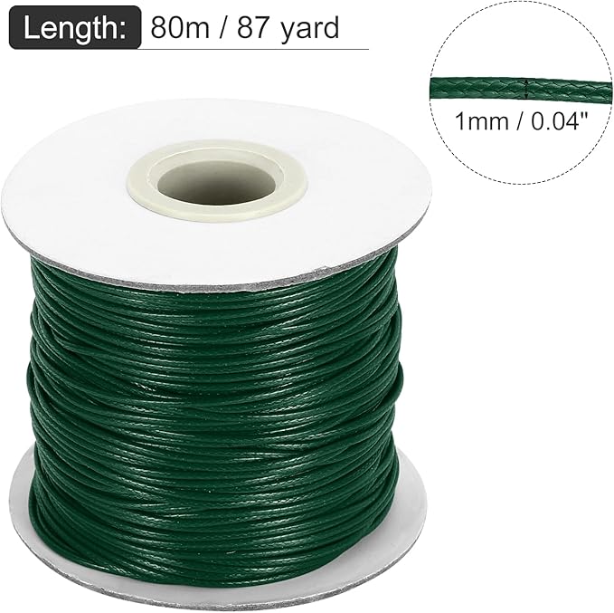 MECCANIXITY Waxed Cord 1mm Waxed Thread 87 Yard Wax String Leather Cord - Image 2