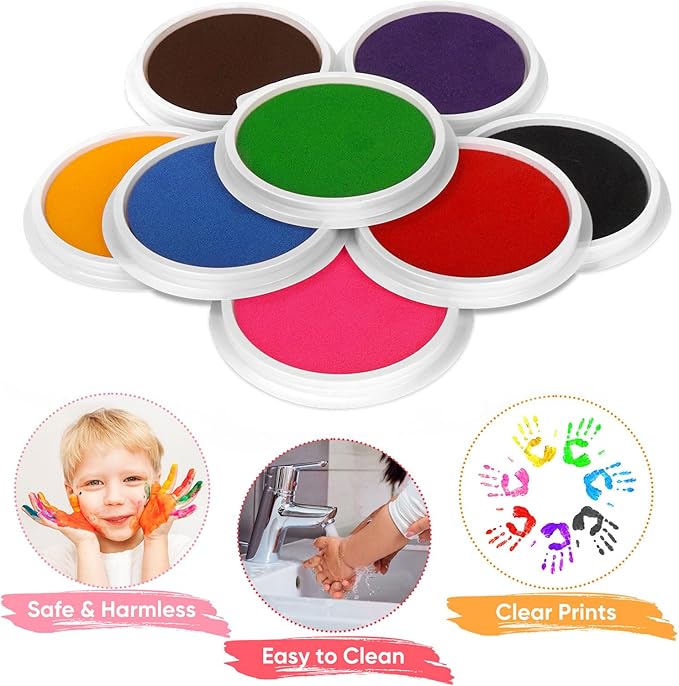Lorzon 8 Colors Washable Stamp Pads - Image 3