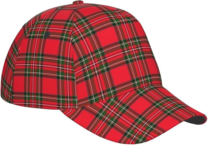Vintage Cute Plaid Baseball Cap for Men Women,Adjustable Dad Hat Baseball Hat Summer Snapback Cap Outdoor
