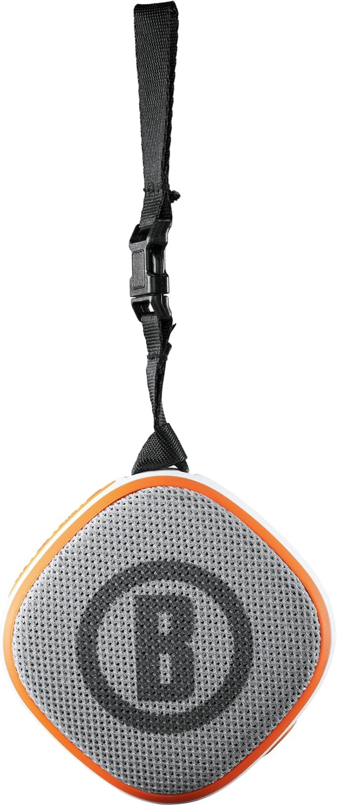 Bushnell Disc Jockey -Bluetooth -Speaker, Lightweight Disk Golf -Speaker with Distance to Basket -GPS, White/Orange, Small