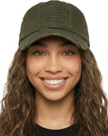 Funky Junque Distressed Vintage Baseball Cap - Embroidered Patch Women's Hat - Holiday, Lifestyle & Patriotic Designs