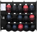 KAVIGOR Baseball/Softball Dugout Organizer - 15+ Helmet & Glove Storage Bag, Military-Grade 900D Fabric & 6 Reinforced Steel Hooks
