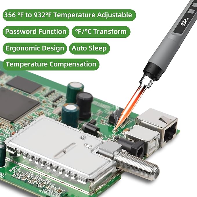 Soldering Iron Kit, 190W Soldering Gun, 110V LED Solder Kit - Image 4