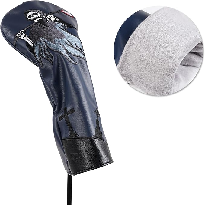Big Crazy Golf Headcovers - Funny Golf Club Covers - Driver Headcover with Tour Grade PU Leather - Golf Driver Headcover, Waterproof Golf Head Covers, Soft Lining Golf Gift