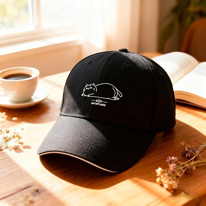 Embroidered Baseball Cap for Men Women, Breathable Cotton Adjustable Hat, Various Patterns for Casual Daily Outfits