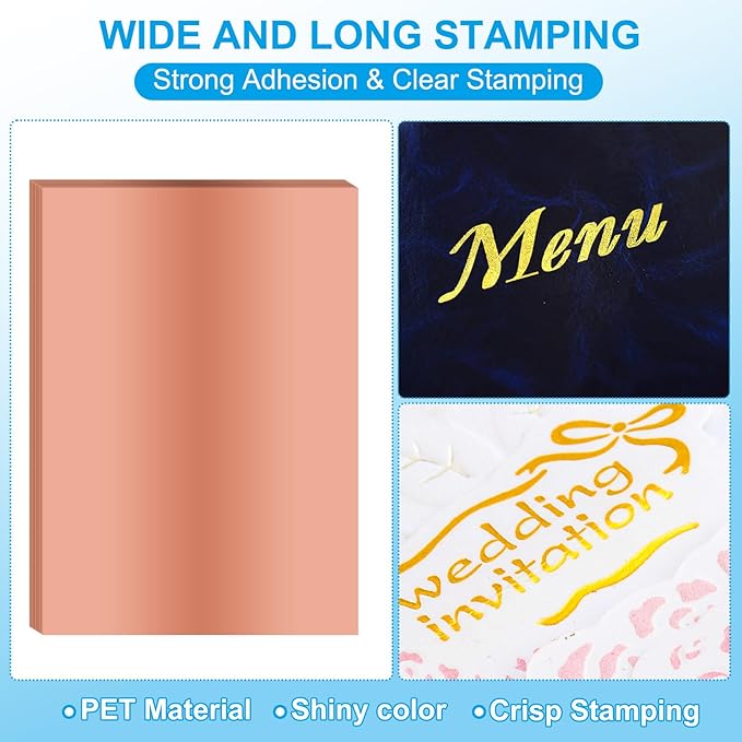 PATIKIL 11.7x8.3" Hot Stamping Foil Paper Sheet, 20 Sheets A4 Heat Transfer Hot - Image 3