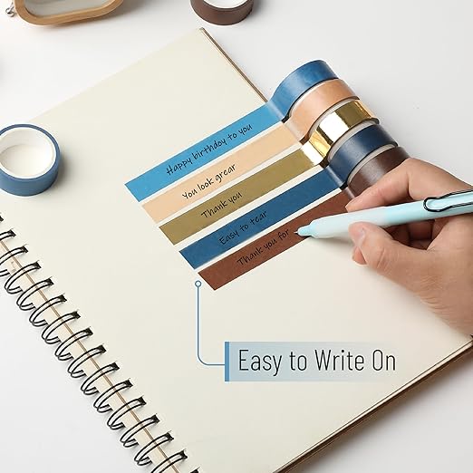 Mr. Pen- Washi Tape Set, 10 Rolls, Terra Nova Palette, Decorative Tape - Image 3