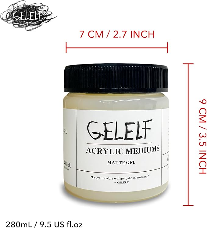 Acrylic Matt Medium, Transparent Acrylic Paint, Professional Matte Gel Medium - Image 2