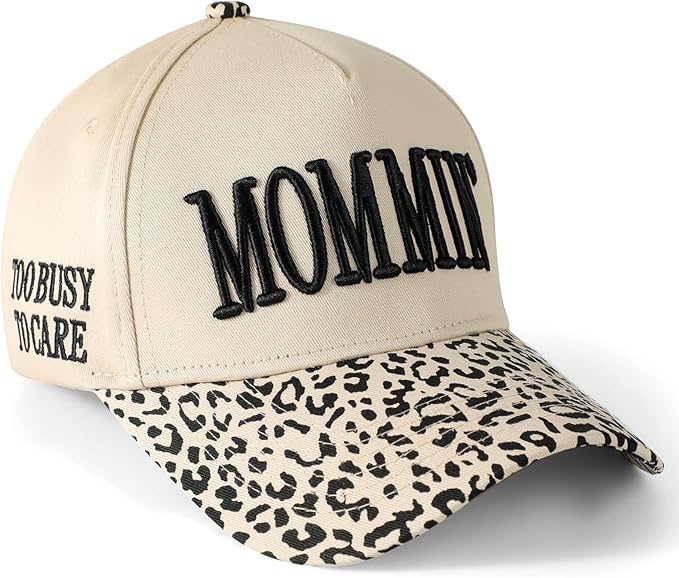 Mommin Trucker Hat, Mothers Day Gifts for Mom Wife, Vintage Two Tone Ponytail Baseball Cap, Adjustable Embroidered Hat