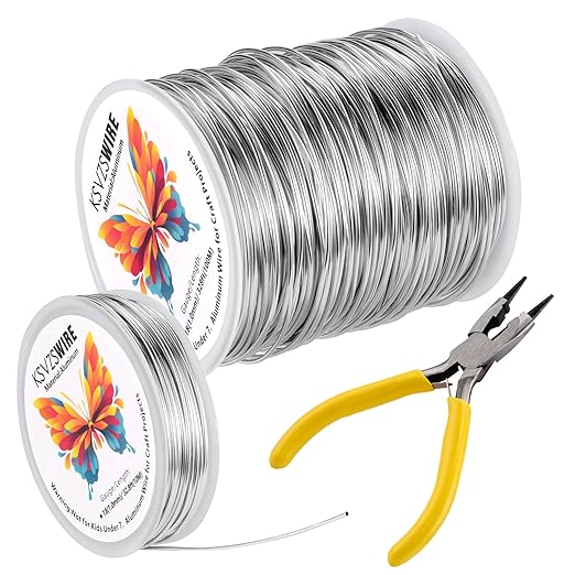 18 Gauge Aluminum Wire 328 Feet KSVZS Bendable Metal Wire by KSVZS