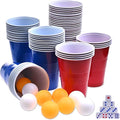 GOLDGE 60 Packs 16 Oz Plastic Party Cups Reusable in Red and Blue by GOLDGE