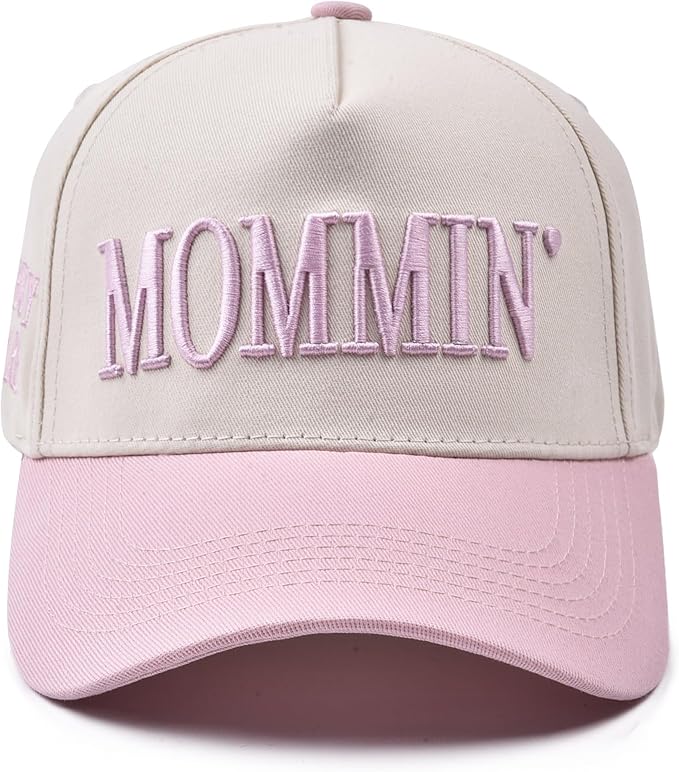 Womens Trucker Hat - with Mommin Embroidery Ponytail Fit - Mothers Day Great Gifts for Mom Wife Stepmom