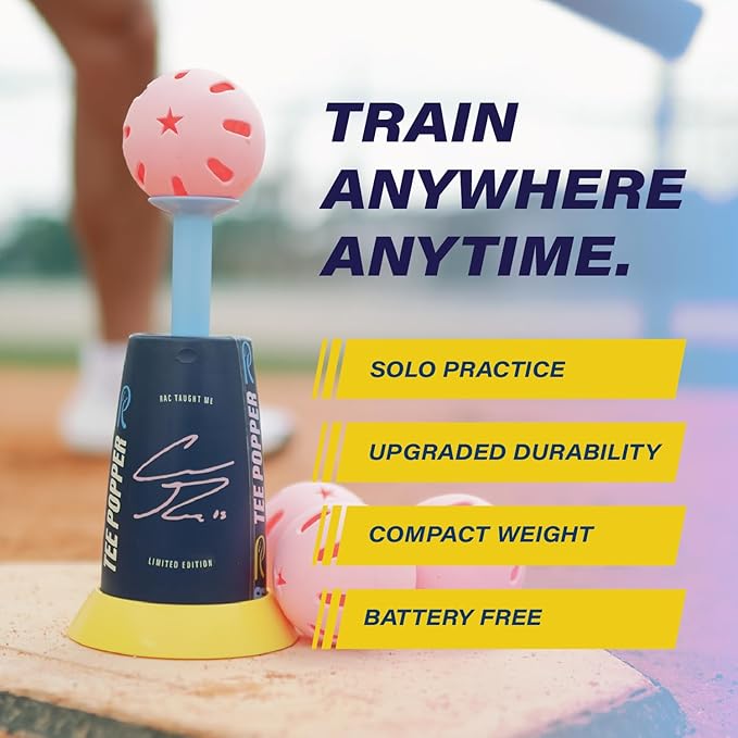 Bandit Sports Coach RAC Tee Popper, Durable Nylon Strength for Long-Lasting Hitting, Batting Tee, Baseball Training for Practicing Hitting Without a Pitcher (Ball not Included)