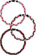 3 pcs Baseball Rope Necklaces, League Team Colors Braided Necklace, Baseball Team Gifts