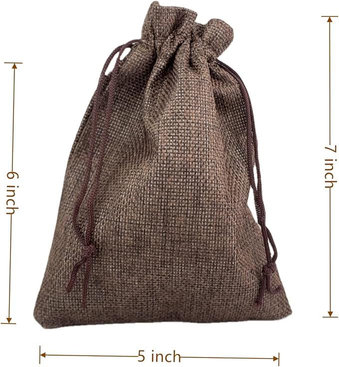 Palmhomee Pack of 25 Burlap Gift Bags - Image 3