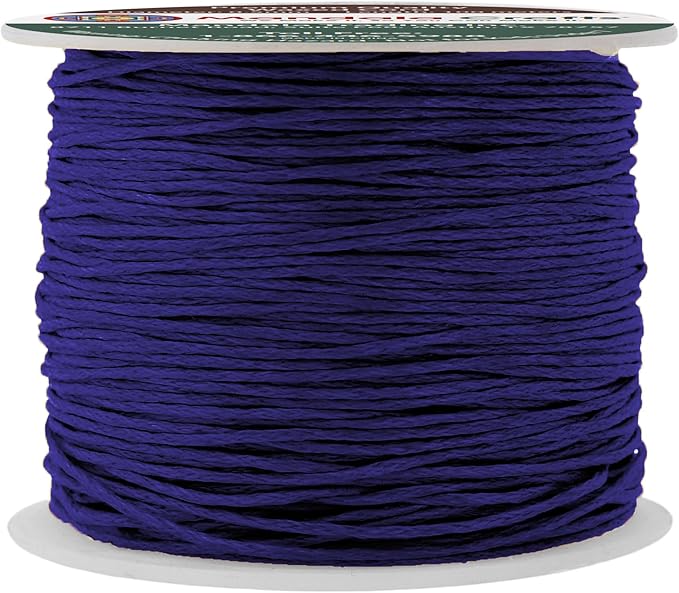 Mandala Crafts 0.5mm 109 Yards Dark Indigo Cotton Waxed Cord by MandalaCrafts