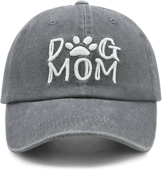 Waldeal Women's Embroidered Dog Mom Hat Adjustable Denim Baseball Cap