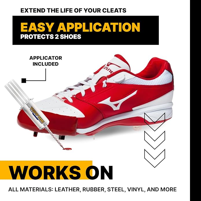Pro Cleat Saver Adhesive, Softball & Baseball Cleat Cover Toe Protectors Shoes & Cleats - Waterproof Protective Layer & Shoe