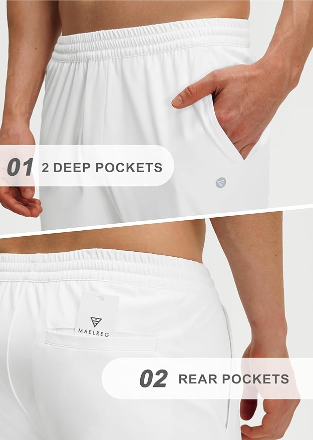M MAELREG Sweatpants for Men with Pockets Stretch Joggers Lightweight Track Pants for Running Golf Mens Sweatpants Joggers