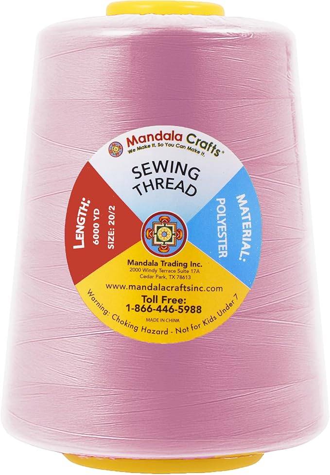 Mandala Crafts 4 Pack of Serger Threads Cones Spools - Image 4
