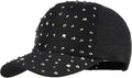 Hoce Fashion Rhinestone Denim Baseball Cap Studded Bling Hat for Women